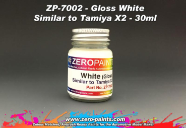 White Paint 30ml - Similar to Tamiya X2 30ml ZP-7002